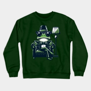 Frog In A Chair Crewneck Sweatshirt